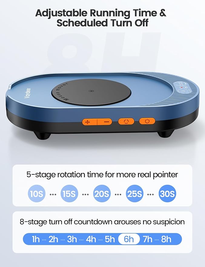 Vaydeer M4 Utra Mouse Mover with APP, Undetectable Mouse Jiggler Device with Remote Control and Timer Function, Driver-Free Shaker Wiggler Mouse Movement Simulation for Computer Awakening-Orange
