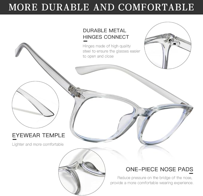 NZKNP Blue Light Glasses for Woman Men,Blue Light Blocking Glasses,Clear Glasses