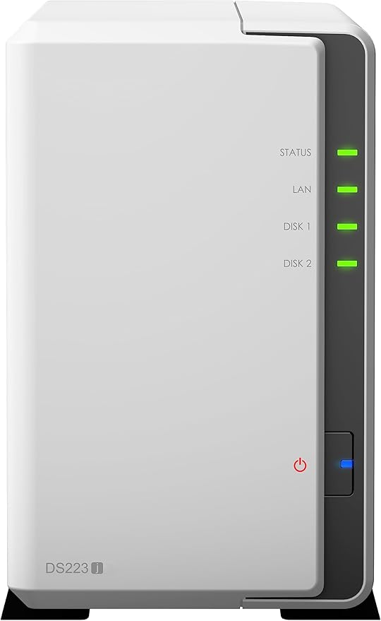 Synology DS223j 2-Bay Diskstation NAS (Realtek RTD1619B 4-Core 1.7 GHz 1GB DDR4 Ram 1xRJ-45 1GbE LAN-Port) 8TB Bundle with 2X 4TB Seagate IronWolf