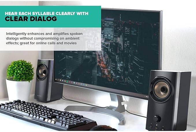 Creative Labs T60 Compact 2.0 Desktop Speaker System, Black