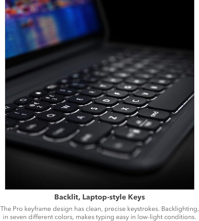 ZAGG Pro Keys Detachable Case and Wireless Keyboard for Apple iPad Air 11" (M3)/ Pro 11" (Gen 1,2,3,4) and iPad Air (Gen 4,5,& M2), Bluetooth Pairing, Apple Pencil Holder, 6.6ft Drop Protection