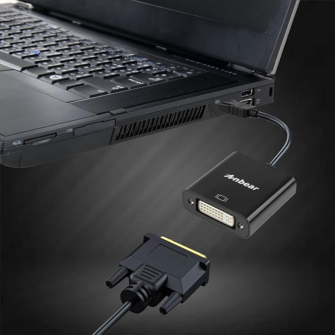 DisplayPort to DVI Adapter, Display Port to DVI-D Adapter (Male to Female) Compatible with Computer,Desktop,Laptop,PC