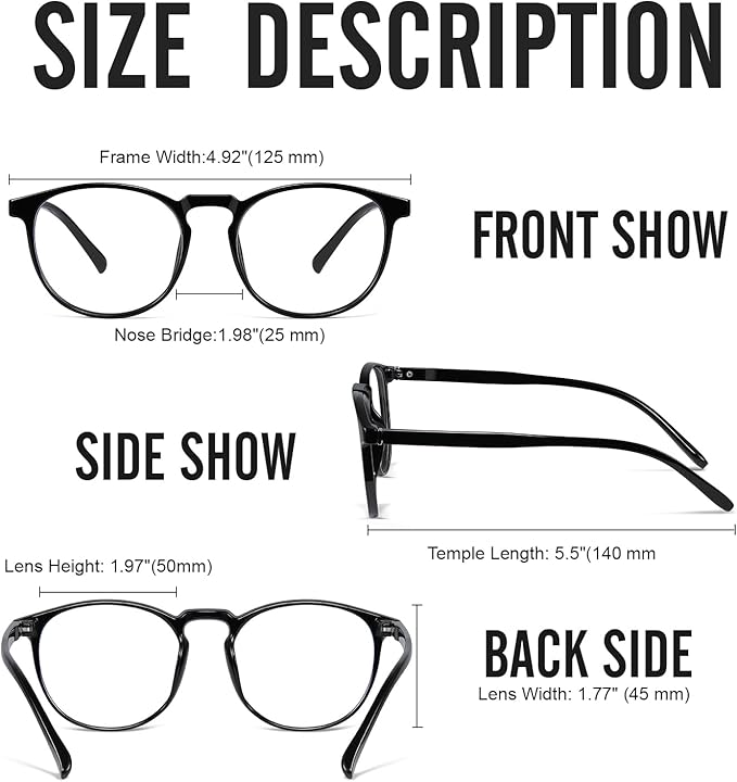 Blue Light Glasses For Woman/Men Blue Light Blocking Glasses, Retro Round Anti Eyestrain Computer Glasses