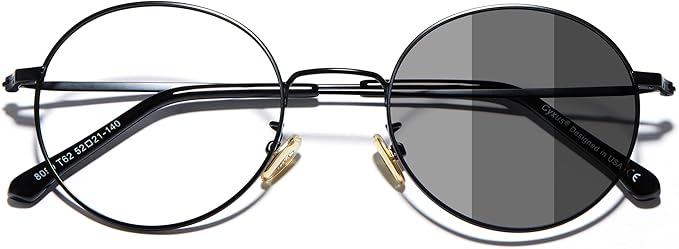 Cyxus Blue Light Glasses for Men and Women, Round Metal Frame Computer Eyeglasses for Office, Gaming, Reading 8090