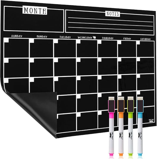 Mr. Pen- Dry Erase Calendar for Fridge, Magnetic, 14.7 x 11.8, Magnetic Calendar with 4 Dry Erase Markers, Magnetic Calendar for Fridge, Magnetic Whiteboard Calendar, Dry Erase Fridge Calendar
