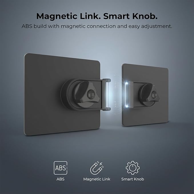 2-Pack Universal Magnetic Monitor Connection Bracket Compatible with All Computer Monitors Curved and Flat Screen Adjustable Magnetic Monitor Alignment Tool with Strong Adhesive