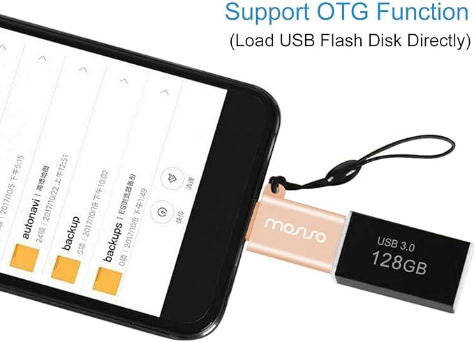 MOSISO USB C to USB Adapter 2 Pack,USB Type-C to USB Connector,Thunderbolt 3 to USB 3.0 Converter OTG Compatible with MacBook Pro 2024-2016/Air 2024-2018/Laptop/Tablet/More Type-C Devices, Gold
