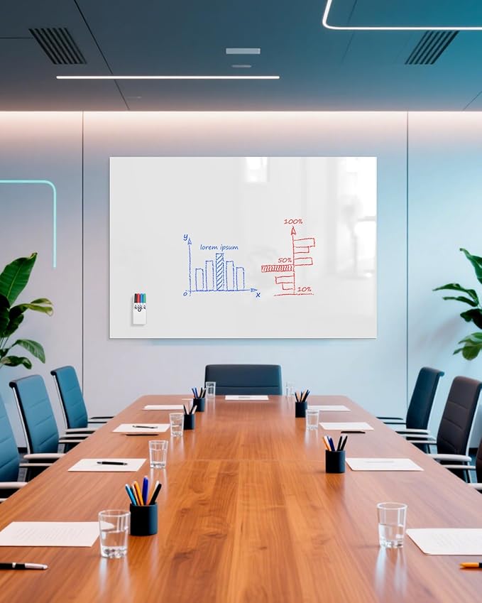 MaxGear Whiteboard Sticker 36 x 24 Inch, Peel and Stick Dry Erase Board, Removable Adhesive Wall Whiteboard, Smooth Writing Surface for Home Office Organization and Planning