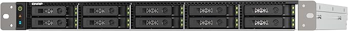 QNAP TS-h1090FU-7302P-128G-US 10 Bay Dual-Processor 1U rackmount U.2/U.3 NVMe All-Flash NAS Built for Latency-Sensitive File Servers, virtualized workloads, Data Centers, and 4K/8K Streams