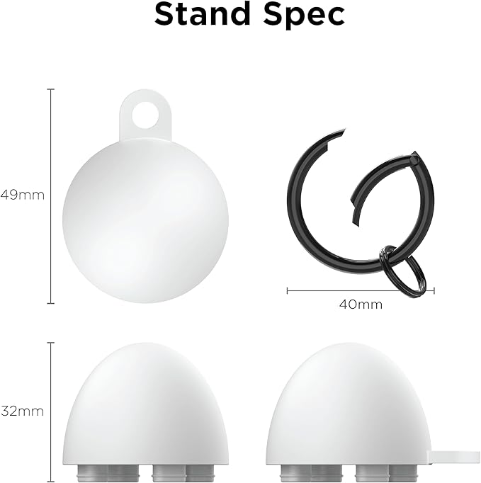 Portable Egg Keyring Style Anti-Slip Silicone Laptop & Pad Stand 2set(4pcs) - Ergonomic Viewing, Typing, Drawing, Cooling Foot/White Yellow (gray+gray)