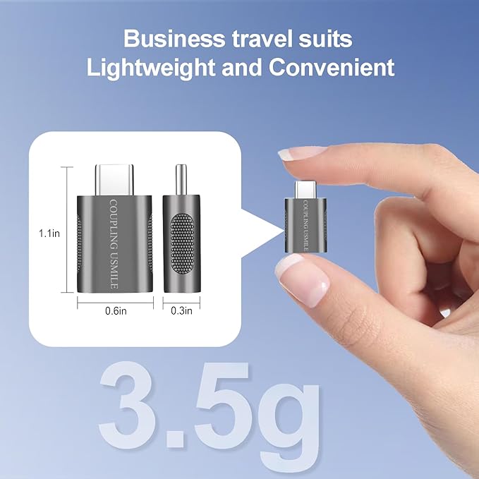 USB C to USB Adapter 4-Pack, 10Gbps High-Speed Type C to USB 3.0 Adapter with OTG, Compatible with MacBook/iPhone 17/16/15/14, iPad, Chromebook, Galaxy S25/S24 (Grey)