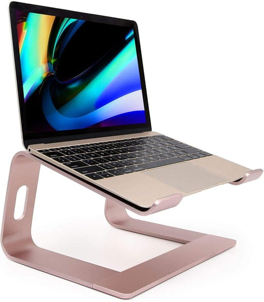 Cenawin Laptop Stand, Ergonomic Aluminum Laptop Mount Computer Stand, Detachable Laptop Riser，Notebook Holder Stand All 10-17.3" Laptops(Rose Gold)