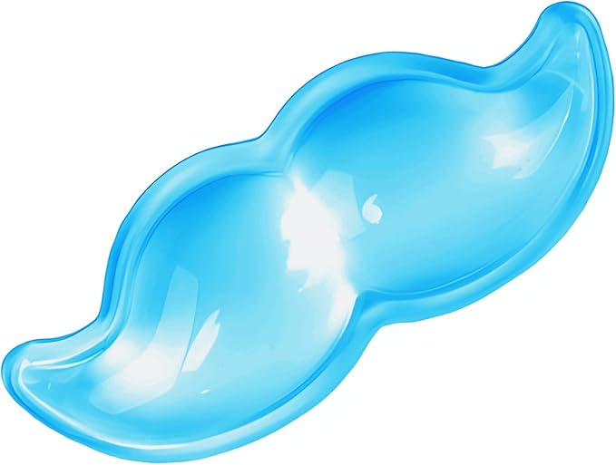 Gel Wrist Rest for Keyboard and Mouse Transparent Blue Mustache Elbow Pad Cushion Ergonomic Cute Clear Cool Mouse Wrist Pad Silicone Non-Slip Support for Computer Gaming Home Office Men Hand Pillow