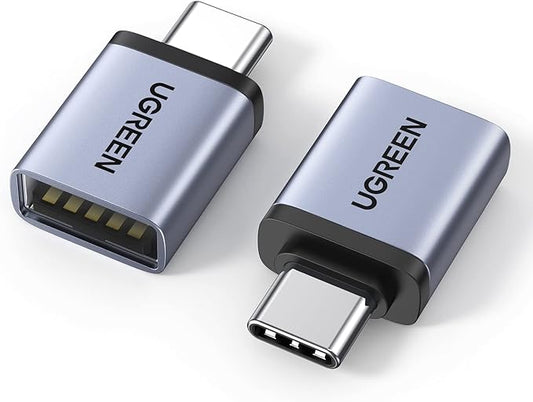 UGREEN USB to USB C Adapter 10Gbps,2 Pack USB C to A Adapter Compatible with iPhone 16 15 Pro/Samsung/MacBook Pro/Air/iPad Pro,Thunderbolt 4/3,Space Gray
