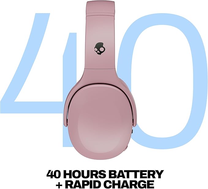 Skullcandy Crusher 540 Active Wireless Bluetooth Headphones with Multi-Sensory Bass, Noise Isolating Over-Ear Fit, Sweat and Water Resistant, 40 Hours Battery, Microphone for iPhone Android - Soft