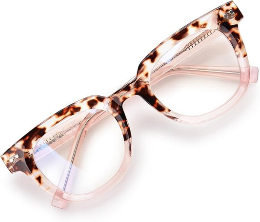 OPTOFENDY Oversized Blue Light Blocking Glasses for Women, Fashion Square Computer Eyeglasses