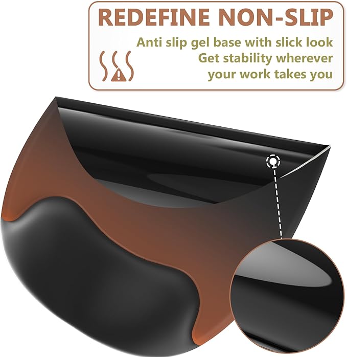 AKIT Ergonomic Mouse Pad with Wrist Rest& Keyboard Wrist Rest, Wrist Rest for Computer Keyboard, Pain Relief, Non-Slip Rubber Base, Mousepad Wrist Support for Gaming, Office, Home, Gradient Black
