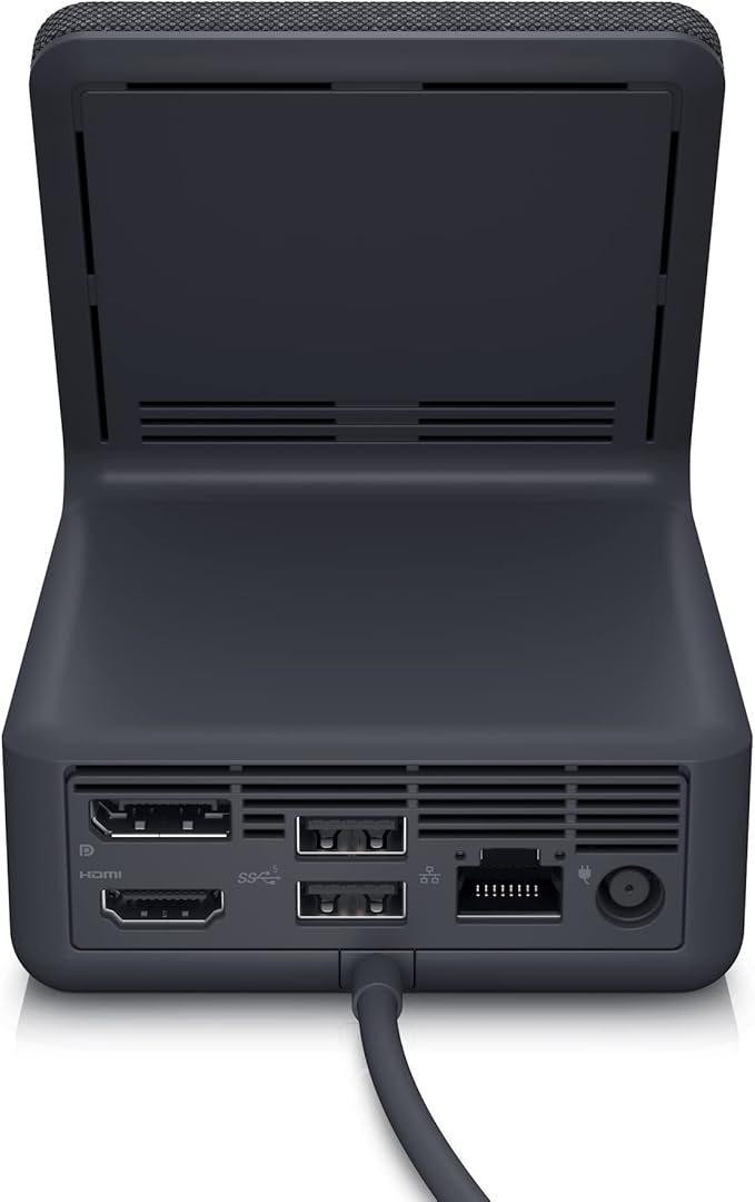 Dell HD22Q Dual Charge Docking Station, Qi Wireless Charging (USB-C, DisplayPort, HDMI, 4X USB, RJ45) Black