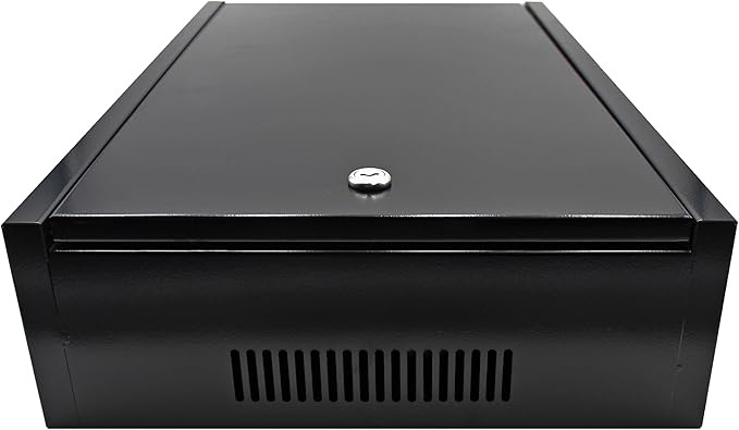 Electriduct 2U Wall Mount Rack Enclosure Network Cabinet Solid Door Black Powder Coated Steel with Lock