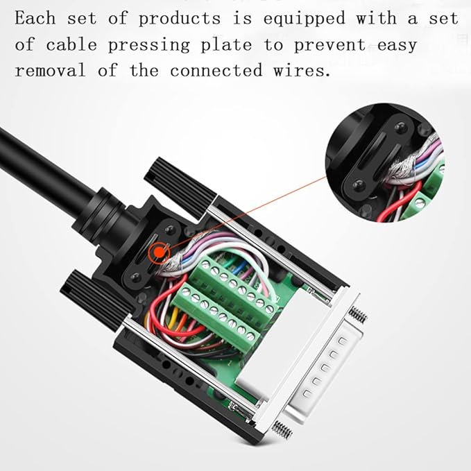 10PCS DB15 Solderless Connector, RS232 D-SUB Serial to 15-pin Port 16mm Thinner Terminal Male Adapter Breakout Board with Case Long Bolts Nuts