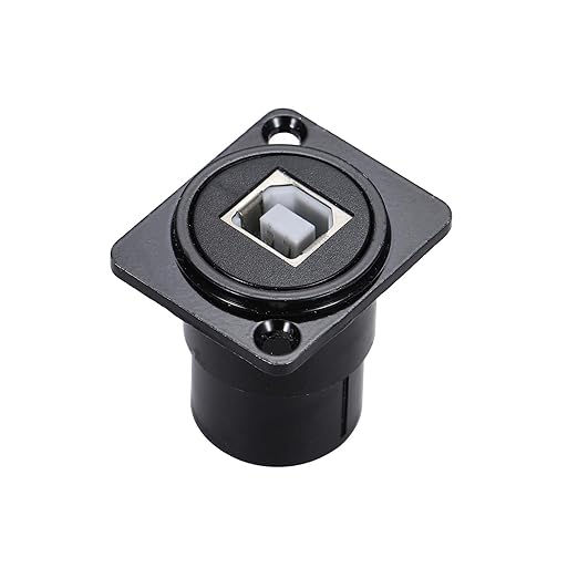 5PCS Panel Mount USB B to USB A Connector for Printer, D Type Female USB 2.0 Scanner Converter Adapter for HP, Canon, Dell, Epson, Lexmark, Xerox and More