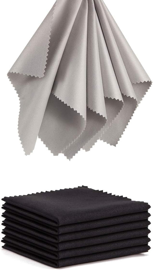 Eye Glasses Cleaning Cloths Microfiber - 12 Pack Lens Wipes Micro-Fiber for Glasses Sunglasses Wipers Eyeglasses Cleaner 5x6 Inch Lint Free Screen
