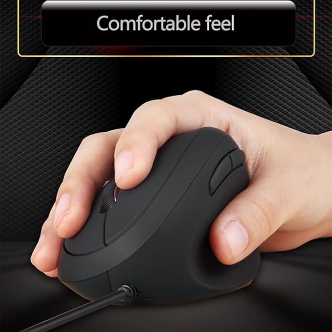 Wired Ergonomic Mouse, Optical Vertical Mouse with 3 Adjustable 800/1200/1600, 6 Buttons USB Computer Mouse