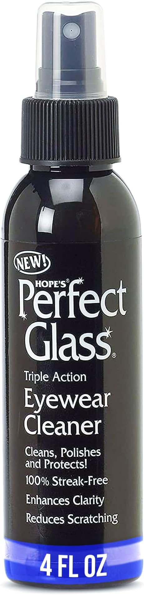 HOPE'S Perfect Glass Eyewear Cleaner - Eye Glass Cleaner for Glasses and Sunglasses - Anti Scratch and Anti Glare Lens Cleaner Spray, 4 Fl Oz, Pack of 1