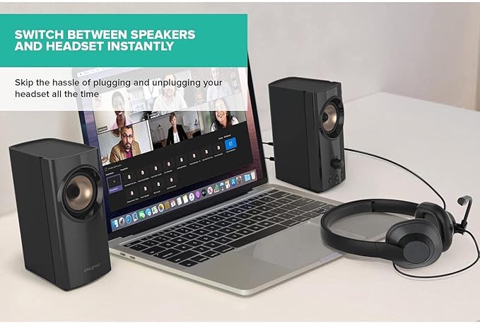 Creative Labs T60 Compact 2.0 Desktop Speaker System, Black