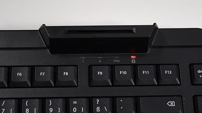 Cherry Secure Board 1.0 - USB Keyboard – Smart Card Reader - Wired - GS Approval - QWERTY Security Keyboard – Black