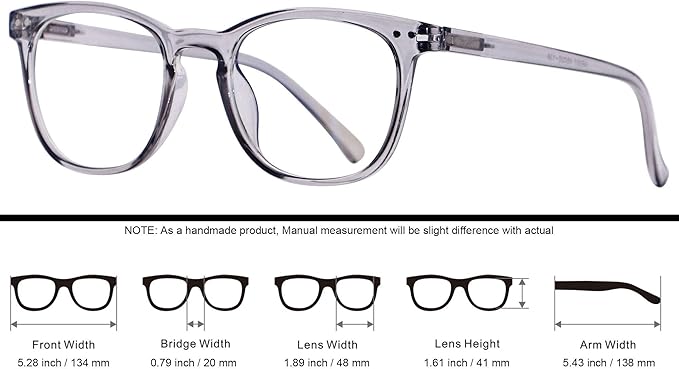 ANDWOOD Blue Light Blocking Glasses Women Men Computer Small Face Clear Bluelight Blocker Eyeglasses Frame