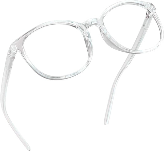 LifeArt Blue Light Blocking Glasses, Anti Eyestrain, Computer Reading Glasses with Spring Hinge, Gaming Glasses, TV Glasses for Women Men, Anti Glare (Transparent, 2.50 Magnification)