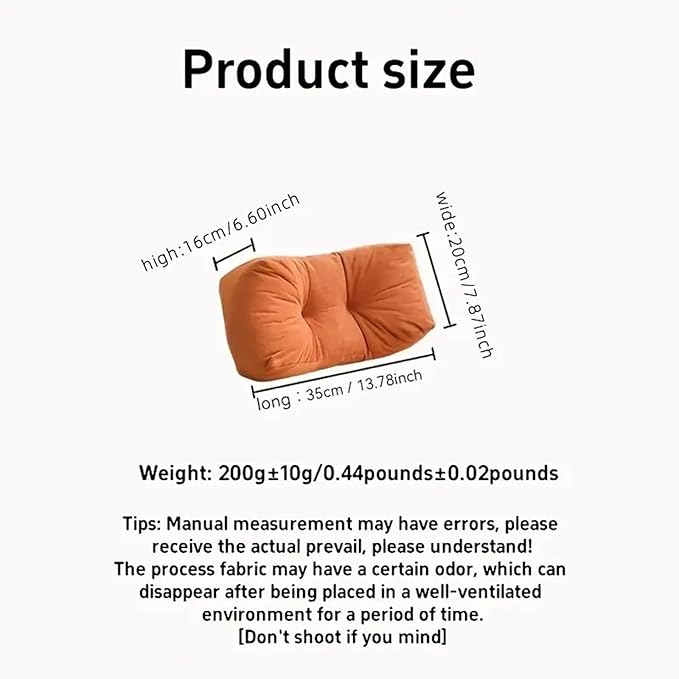 Back Pillow for Chair, Lumbar Support Pillow for Office Chair Lower Back Pain Relief Soft Cushion Car Bed Couch Sitting High Elasticity (White, 35cm*16cm*20cm)