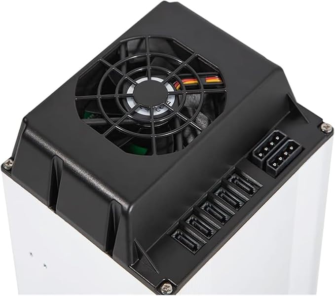 5 Bay Hard Drive Enclosure, Vertical External Hard Drive Docking SATA HDD SSD, Aluminum Alloy Drive Case Support, Power Adapter