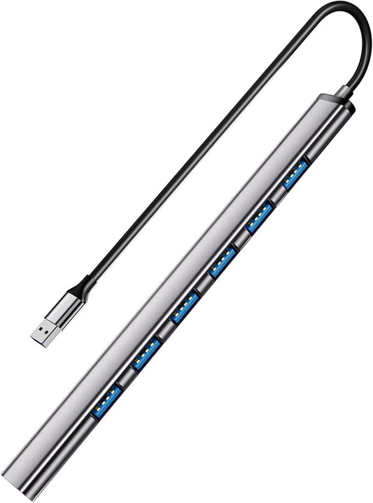 USB 3.0 hub, SNLLMZI Aluminium USB 3.0 7 Port Hub Expander,Ultra Slim Portable Data Hub for MacBook, Laptop, PC, Mac Pro, Mac mini, iMac, Surface Pro and More