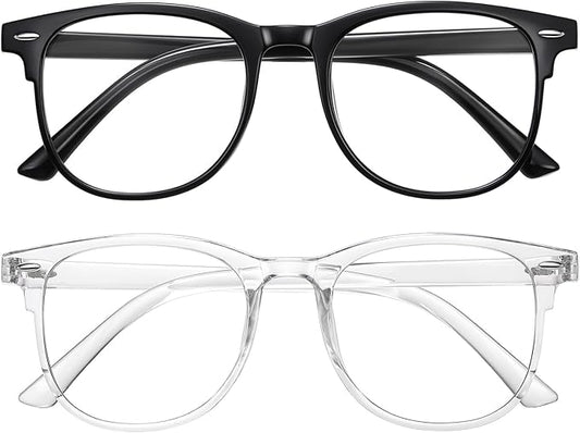Okany Blue Light Blocking Glasses for Women Men Woman Black Computer Screen Filter Gaming Glasses Womens Mens 99.9% Blue Light Blocker Round Fashion Eye Glasses