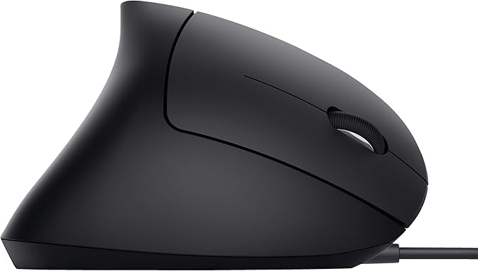 Trust Verto Wired Ergonomic Mouse, Vertical Mouse with LED Illumination, 1000-1600 DPI, 6 Buttons, for Right Hand Users, Computer Mouse for PC and Laptop - Black