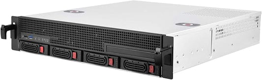 Silverstone Technology RM21-304 2U Micro-ATX Rackmount Server Chassis with Four 3.5" hot-swap Bays, SST-RM21-304