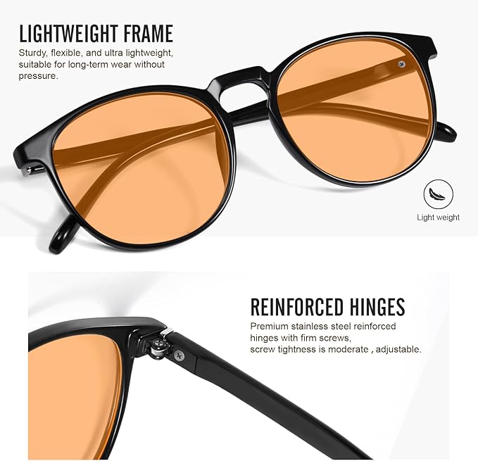 Blue Light Glasses For Woman/Men Blue Light Blocking Glasses, Retro Round Anti Eyestrain Computer Glasses