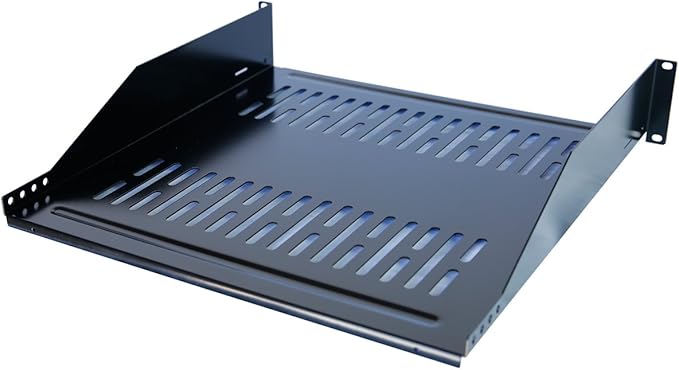 RAISING ELECTRONICS 19inch 2U Relay Rack Mount Cantilever Network Shelf 14inch Deep 40LBs Capacity