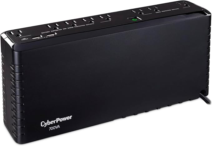 CyberPower SL700U Standby UPS Battery Backup and Surge Protector, 700VA/370W, 8 Outlets, Slim Profile, UL Certified