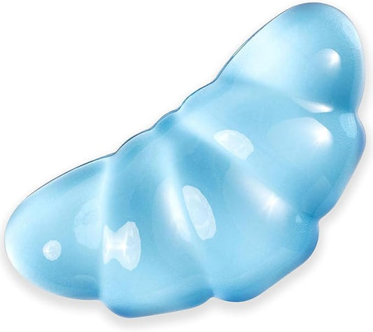 Gel Wrist Rest for Keyboard and Mouse Transparent Blue Bread Elbow Pad Cushion Ergonomic Cute Clear Cool Croissant Mouse Wrist Pad Silicone Non-Slip Support for Computer Gaming Home Office Hand Pillow