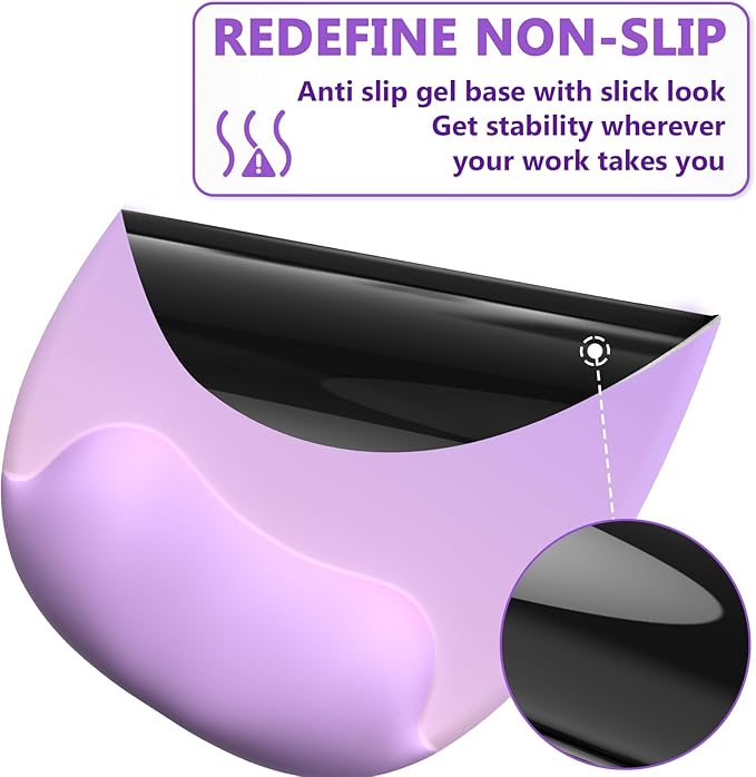 AKIT Ergonomic Mouse Pad with Wrist Rest& Keyboard Wrist Rest, Wrist Rest for Computer Keyboard, Pain Relief, Non-Slip Rubber Base, Mousepad Wrist Support for Gaming, Office, Gradient Violet