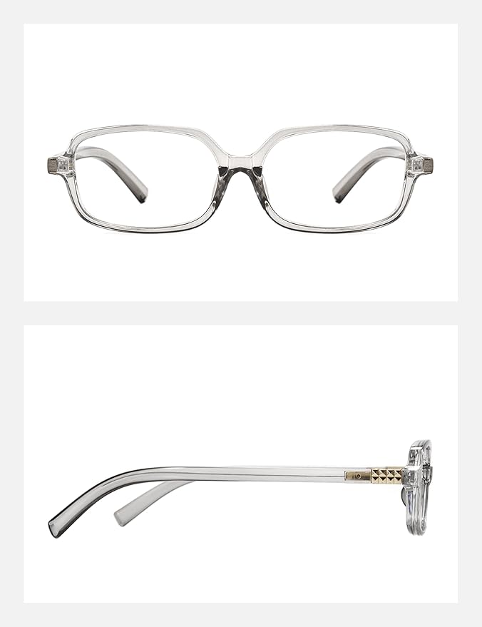 Slocyclub Square Blue Light Blocking Glasses for Women Men Vintage Rectangular Frame Eyeglasses Retro Small Square Glasses