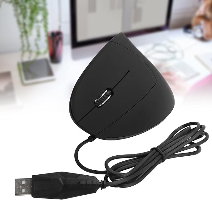 Wired Left Hand Mouse,Vertical Left Hand Mouse,Mouse Vertical Ergonomic 800/1200/1600DPI USB Optical Mouse,Easy to Use. (Left Hand Wired)