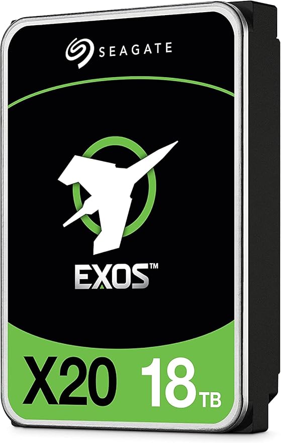 Seagate Exos X20 18TB 7200 RPM 512e SATA 6Gb/s 3.5" Enterprise Hard Drive - ST18000NM003D (Renewed)