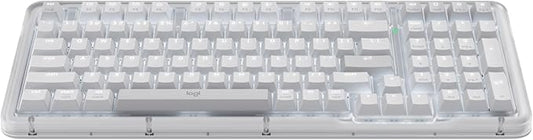 Logitech Alto Keys K98M Wireless Mechanical Keyboard, Customizable Keyboard with Vibration Absorbing Gasket, Backlit Keys, Bluetooth, USB-C Charging, for PC, Mac, Laptops - Off-White
