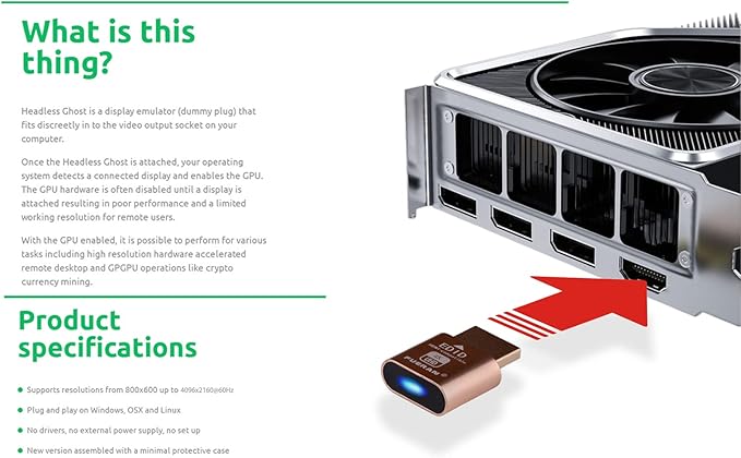 4K HDMI Dummy Plug, Virtual Monitor Emulator, Headless Display Adapter, EDID Emulator, Supports 4096x2160@60Hz, 3840x2160@60Hz, 2560x1440@60Hz for Windows, Mac, Linux – Plug & Play (6 Pack)