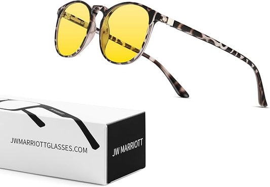 JW MARRIOTT Blue Light Blocking Glasses,Blue Light Glasses Women Men,Anti Blu-Ray Clear Gaming Glasses Lense