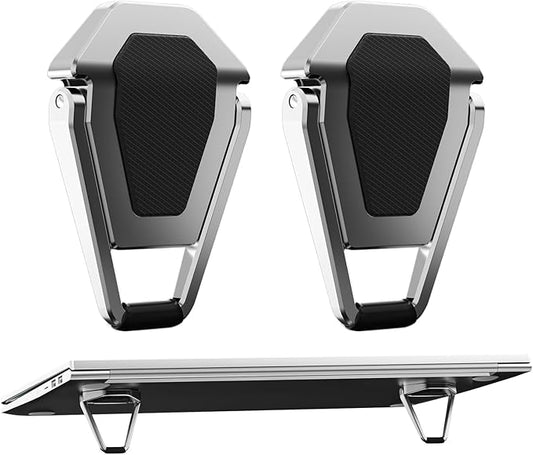 HYDOOD Portable Laptop Stand, Mini Aluminum Keyboard Riser,Foldable Cooling Pad,Ergonomic Adjustable Laptop Stand Holder for 11.6-17 Inch Laptops for MacB00k Air/Pro,Silver